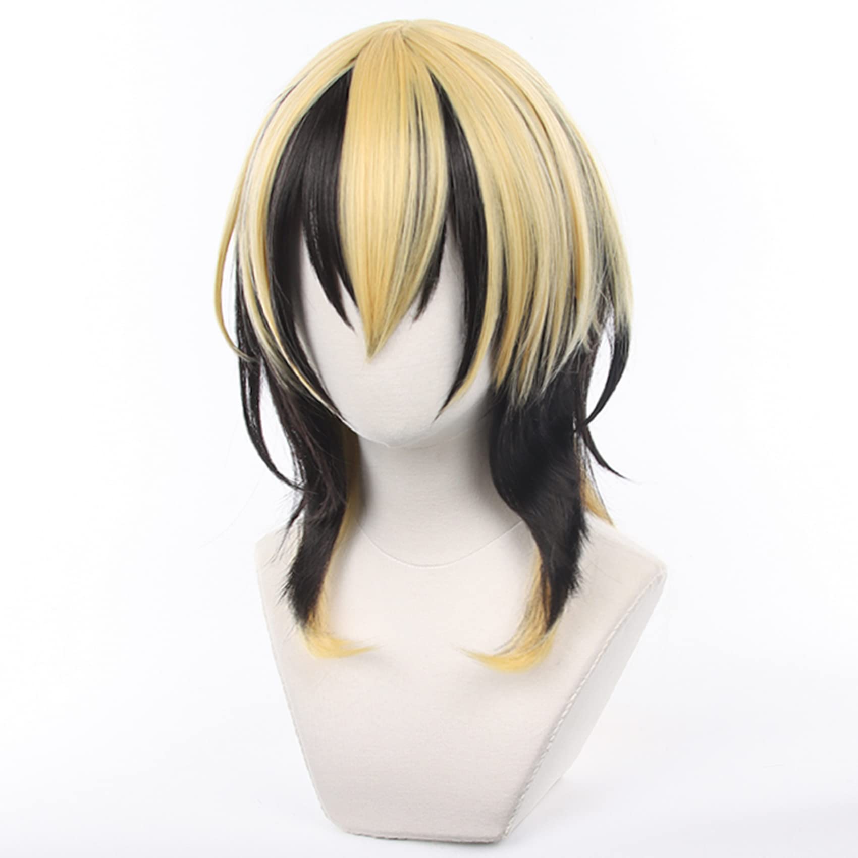 I Wigs Cosplay, Pelo Corto Y Natural Mezclado, Negro Oscuro