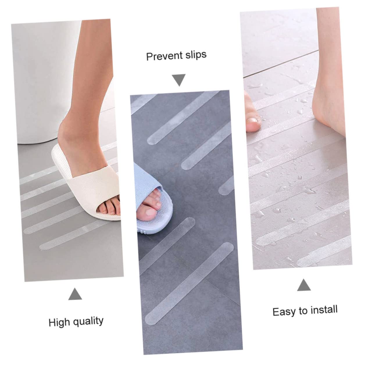 48piezas Tiras Antideslizantes Transparentes para Baño y Bañera Adhesivos De Seguridad para Ducha Material Peva Fáciles De Instalar y Retirar Previene Resbalones Cocina Piscina