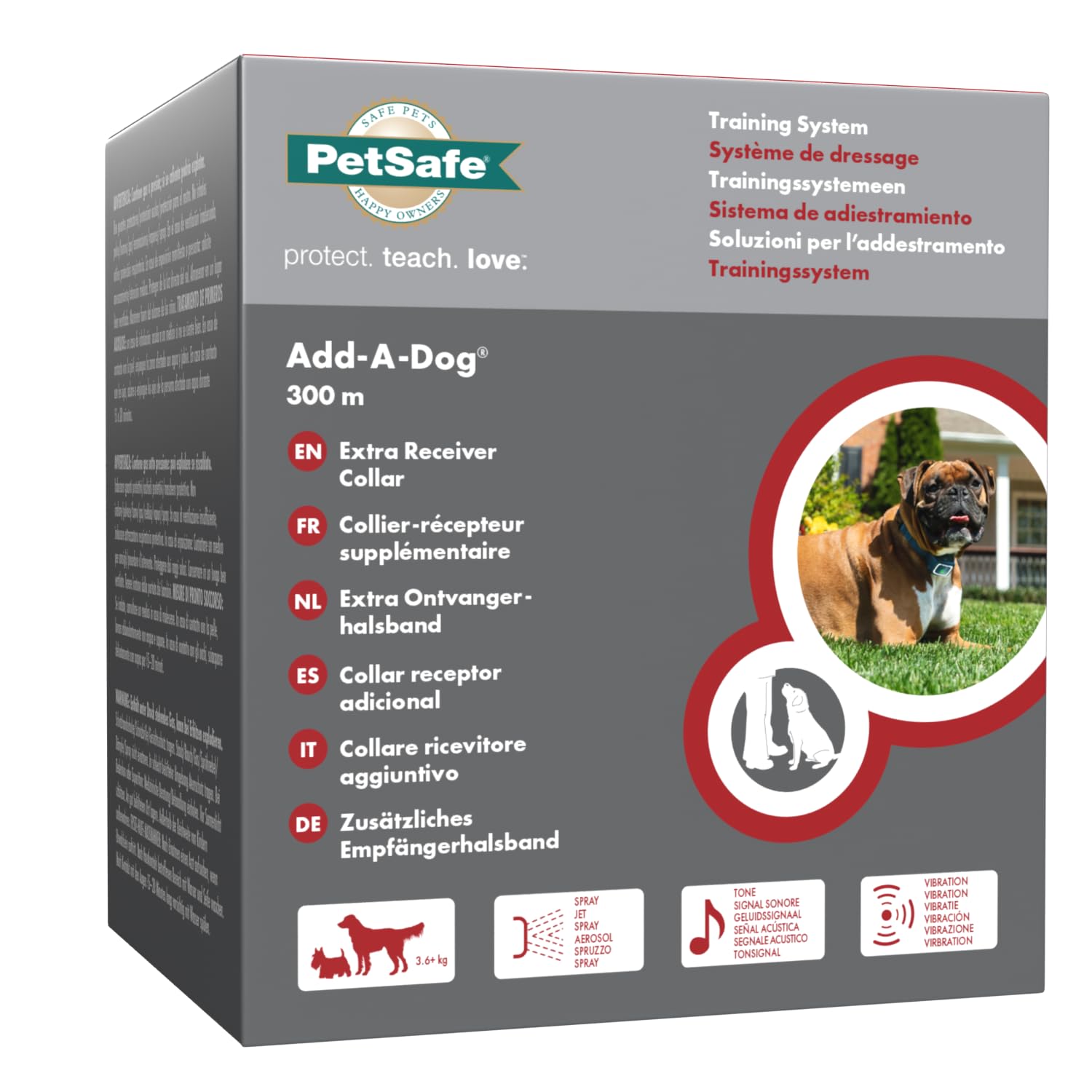 PetSafe Collar Receptor Adicional con Sistema De Adiestramiento con Espray De - Resistente Al Agua - Collar Receptor Adicional Recargable - Espray Sin Fragancia O De Citronela 99,34 ml