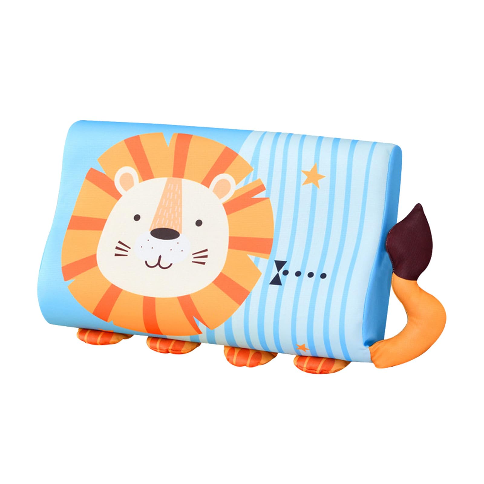 Curly Hair Pillowcase Calmlye Pillow The Children's Pillow For Better And Healthier Sleep Kids Cushion Ergonomic Breathable And Skin Friendly Memory Pillow Children's Cartoon Sofa (Sky Blue,