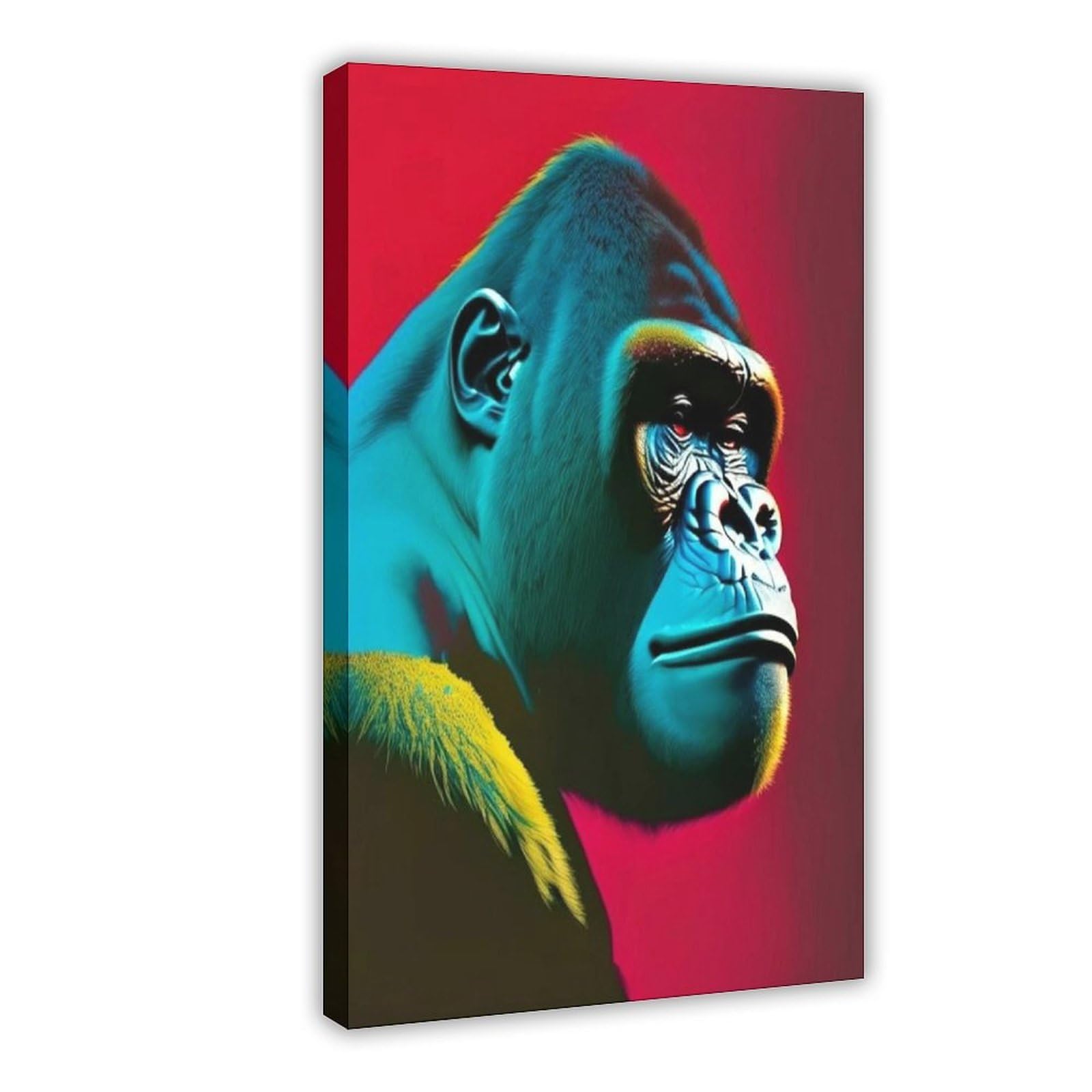 Bareronor Gorilla With Thinking Poster Canvas Poster Bedroom Decor Landscape Office Room Decor Gift 16" L X 24" W