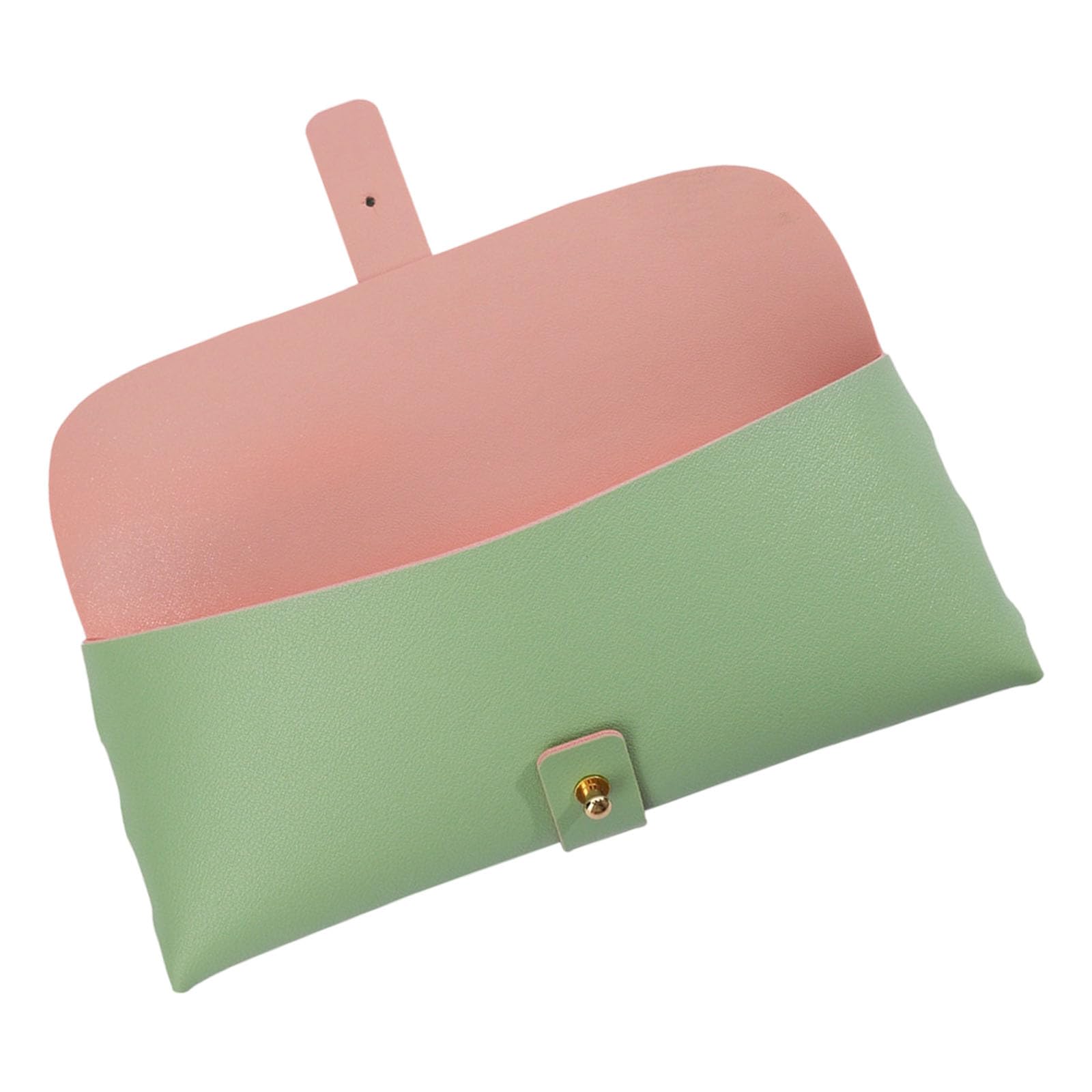 Practical Small Capacity Storage Pouches Travelers Secure Buckle Closure PU Leather Cosmetic Organiser Multipurpose Practical Organiser with Buckle