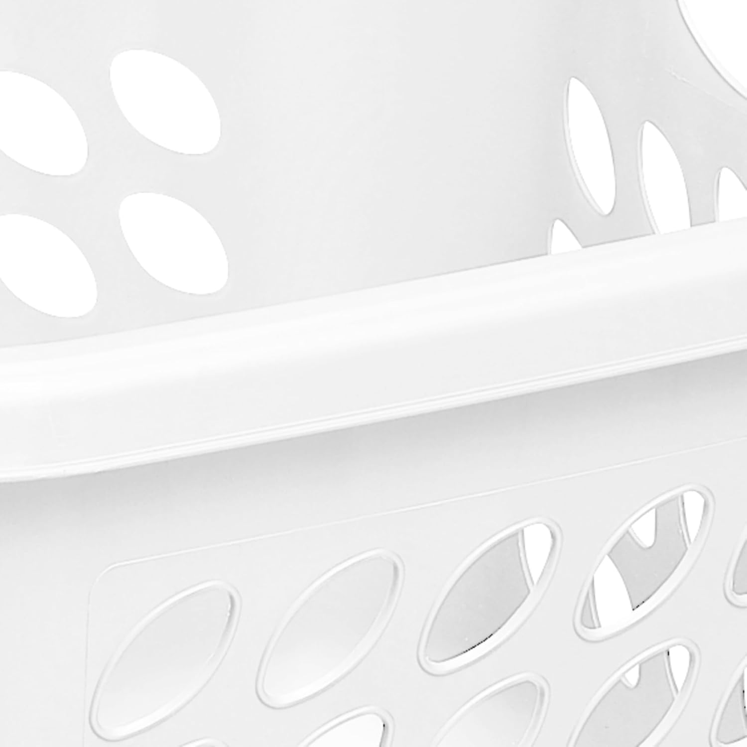 1.5 Storage Bushel Square Laundry Basket Plastic, Laundry Hamper White