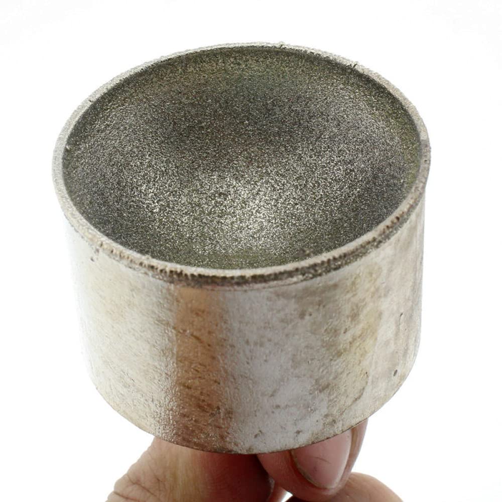 1 pz 20-50mm 3/4"-2" Grana 80 Punta montata a diamante SFERICA CONCAVA Punta per smerigliatura di giada Strumenti per scolpire gemme di pietra con perline, diametro 21 mm