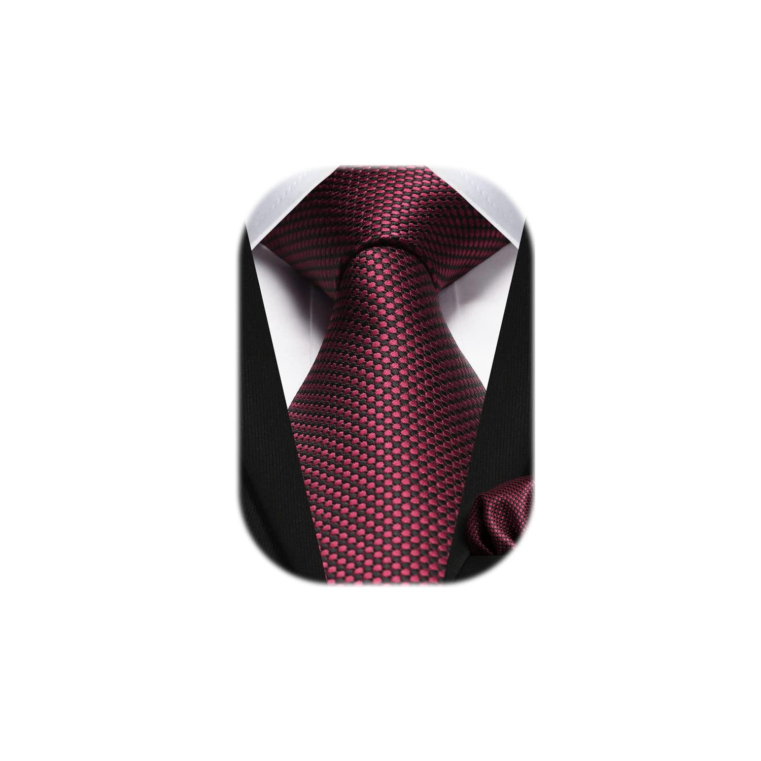 HISDERN Corbata De Hombre Boda Lunares Pañuelo Clásico Elegante Formal Hombres Corbatas Y Pañuelos Bolsillo Conjunto Para Fiesta Negocio