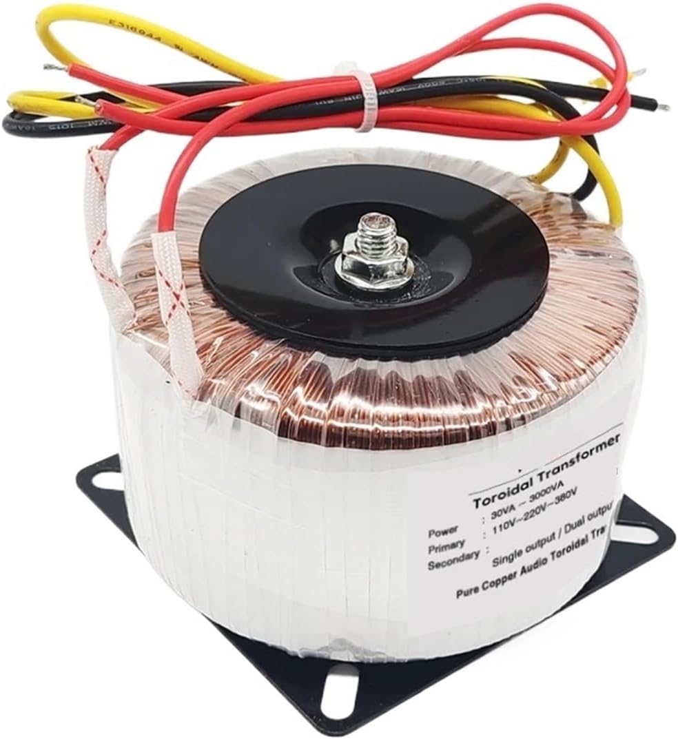 Toroidal Transformer 100W Toroidal Transformer Single Output 6V 9V 12V 15V 18V Pure Copper Wire Audio Amplifier Transformer Input 220V 110V Ring Core(Input 220V,9V)