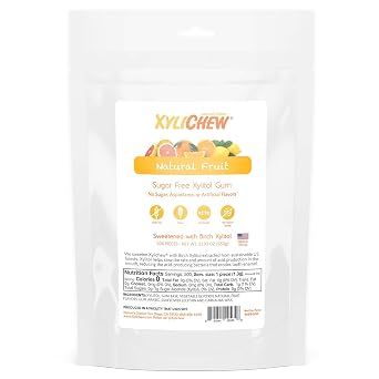 Xylichew Xylitol Gum - Sugar Free Chewing Gum - Fruit, 500 Count | Relieves Bad Breath and Dry Mouth, Sugarless, Aspartame Free, Gluten Free, Keto, Natural Oral Care
