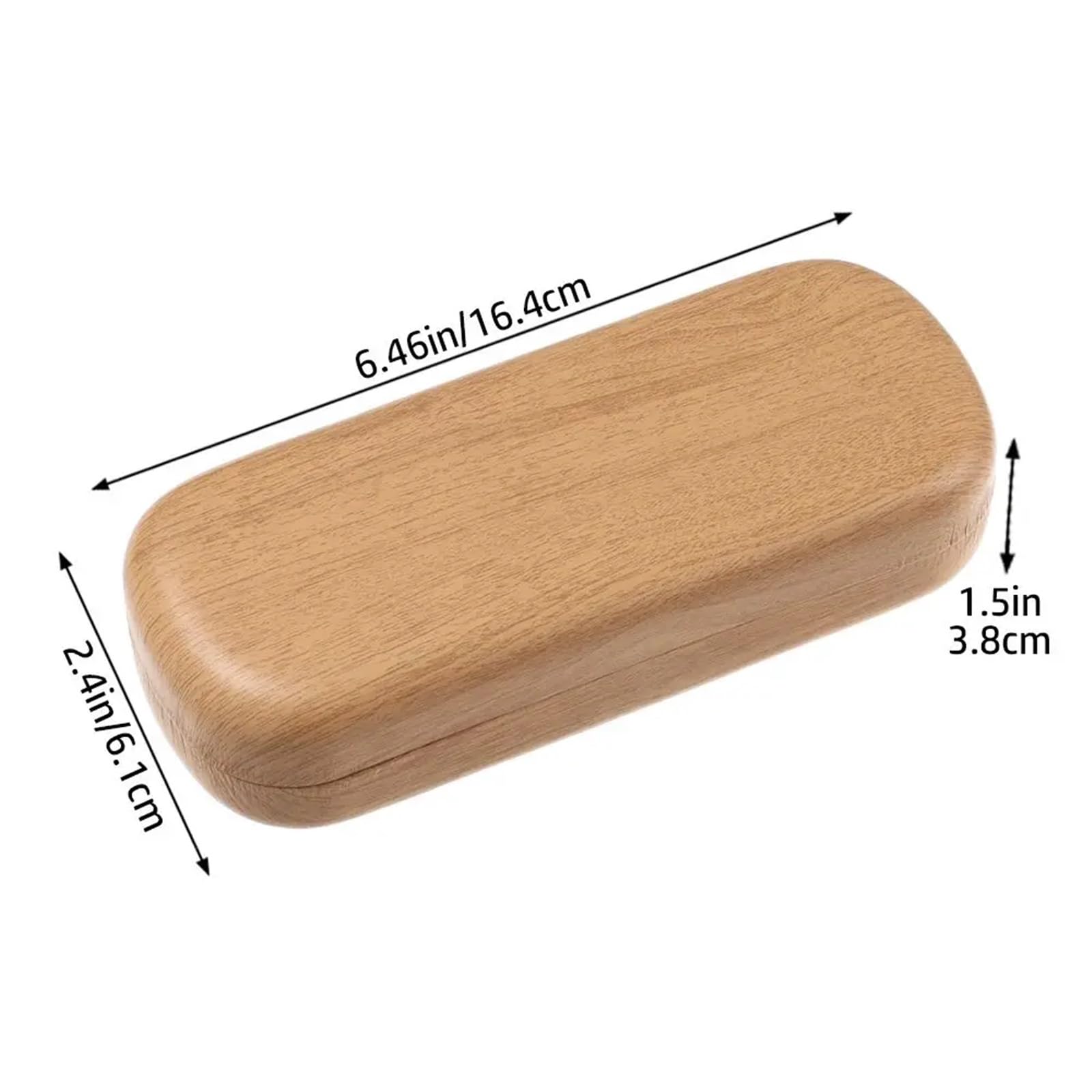 Estuche for Gafas, Estuche for Gafas 1 ud. Caja Impermeable for Gafas de Grano de Madera for Mujeres y Hombres, Gafas de Lectura portátiles, Estuche for Gafas de Sol, Protector for Gafas