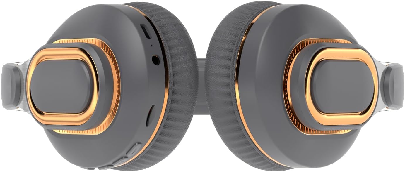 H7 Foldable Bluetooth Headphones, Over-The-Ear Wireless Headphones with HiFi Sound and USB-Cable,Soft Lightweigt Headset Built-in Mic for Cellphone,Travel,Women&Men,Android&iOS (Gray)