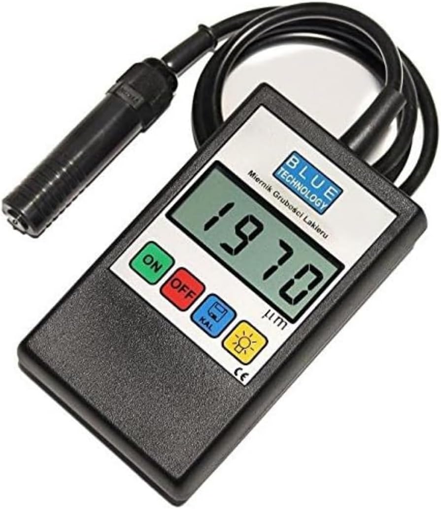 BLUE Technology P 11-S-AL Paint Coating Thickness Meter Gauge with Ball Sensor - Steel and Aluminium, Black