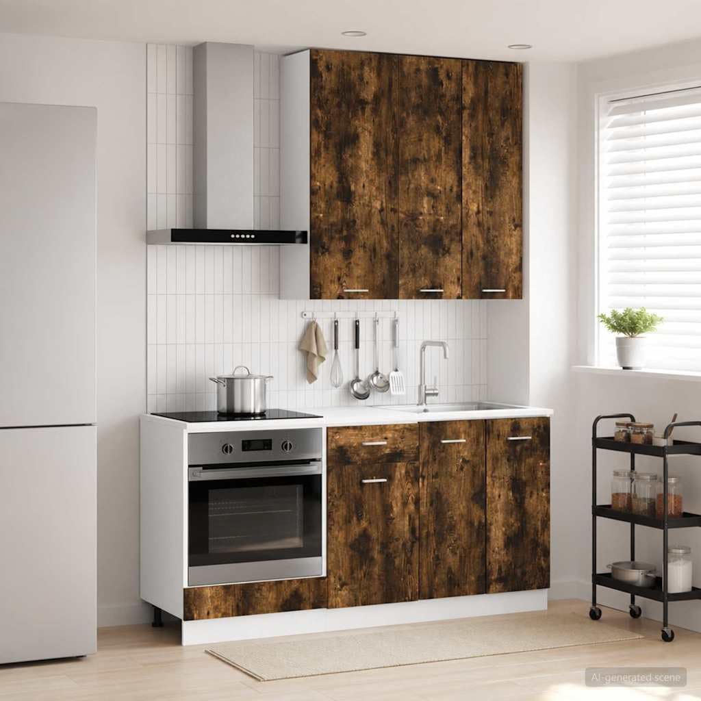 Mobile da cucina 40 x 31 x 100 cm LYON 5 pz. rovere affumicato