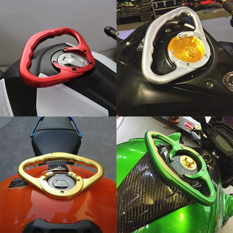 Asa Para Pasajero De Moto Suzuki | Agarre Tanque, Sin Taladrar, Para GSR, GSX-S, SV, V-STROM (Negro)