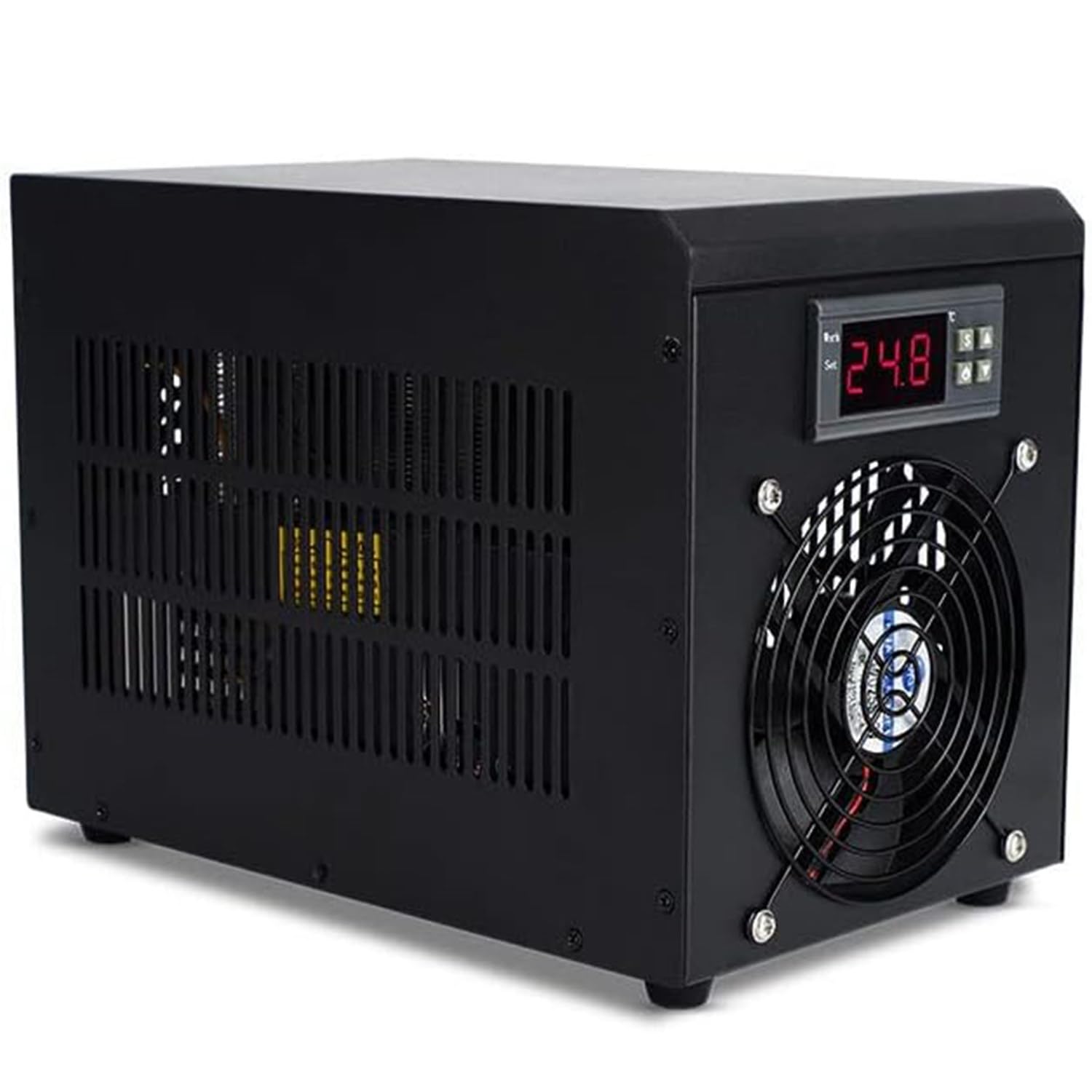 Enfriador de Acuario 2 en 1 Calentador de Agua para pecera Enfriador 60L Enfriador de Acuario Digital Sistema de enfriamiento Diseño silencioso Rango de Temperatura 10-40 ° C, para acuicultura de CR