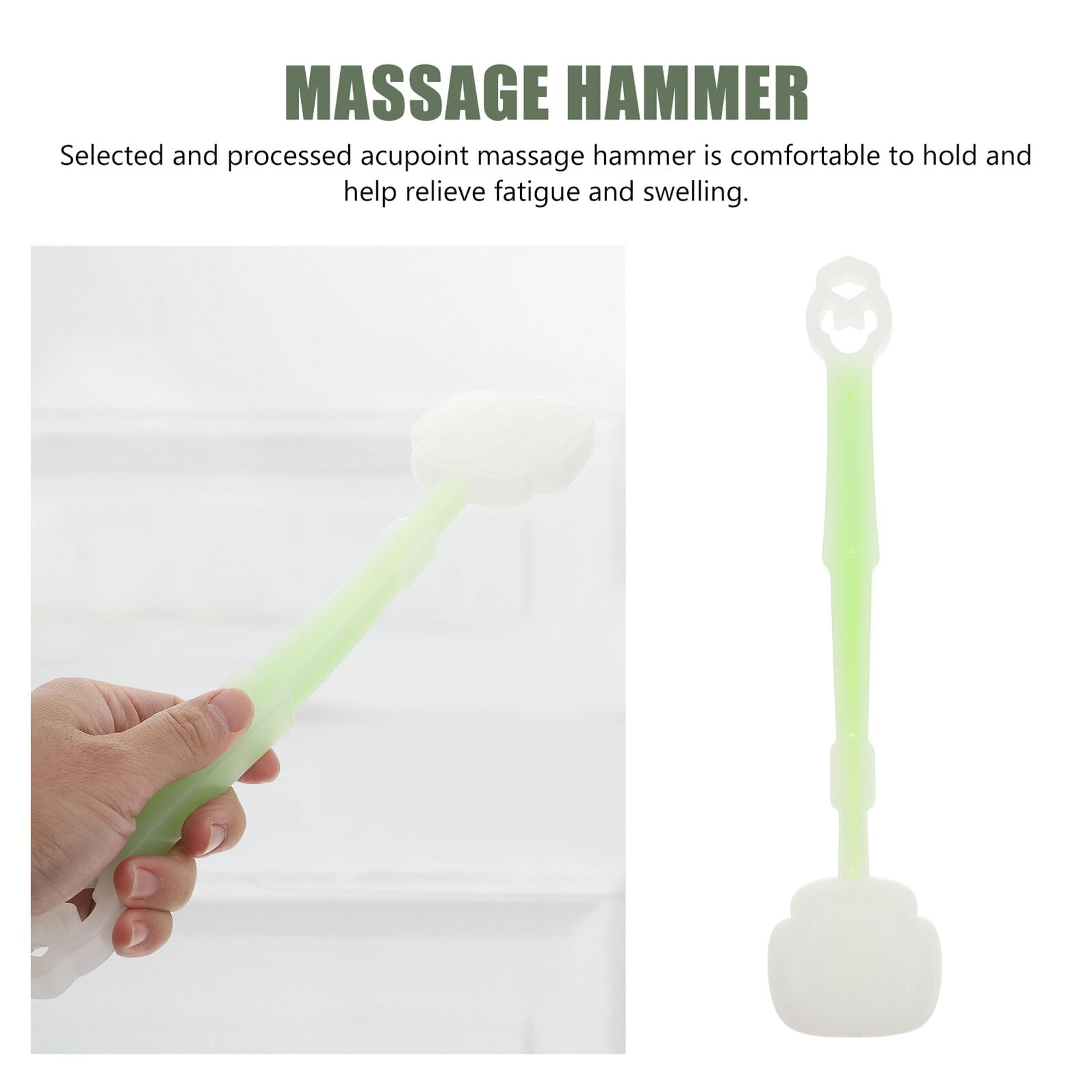 VALICLUD 3 Pezzi Massaggiatore Per La Schiena Punto Muscolo Strumento Di Massaggio Facciale Rilassare Il Martello Muscolare Strumento Fascia Adulti Se Stesso Corpo Gel Di Silice Verde