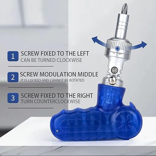 Miniatura 2 de Destornillador juego de destornilladores 10 en 1 LZHDZQD de ángulo ajustable herramienta de destornillador magnético para bricolaje reparación del