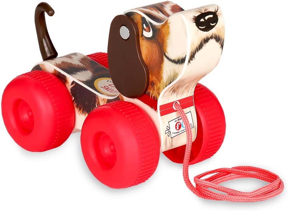 – Fisher Price Classics Little Snoopy Pull Along Dog Toy | Retro Style Toddler Walking Toy with Interactive Features | Gift for Kids Aged 12+