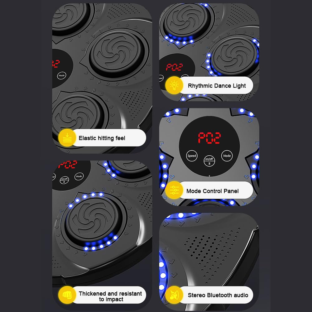 Music Boxing Machine, Musica elettronica Boxing Machine, Musica elettronica da parete Attrezzatura per l'allenamento, Divertimento elettronico intelligente Bluetooth montato a parete Boxing Tr