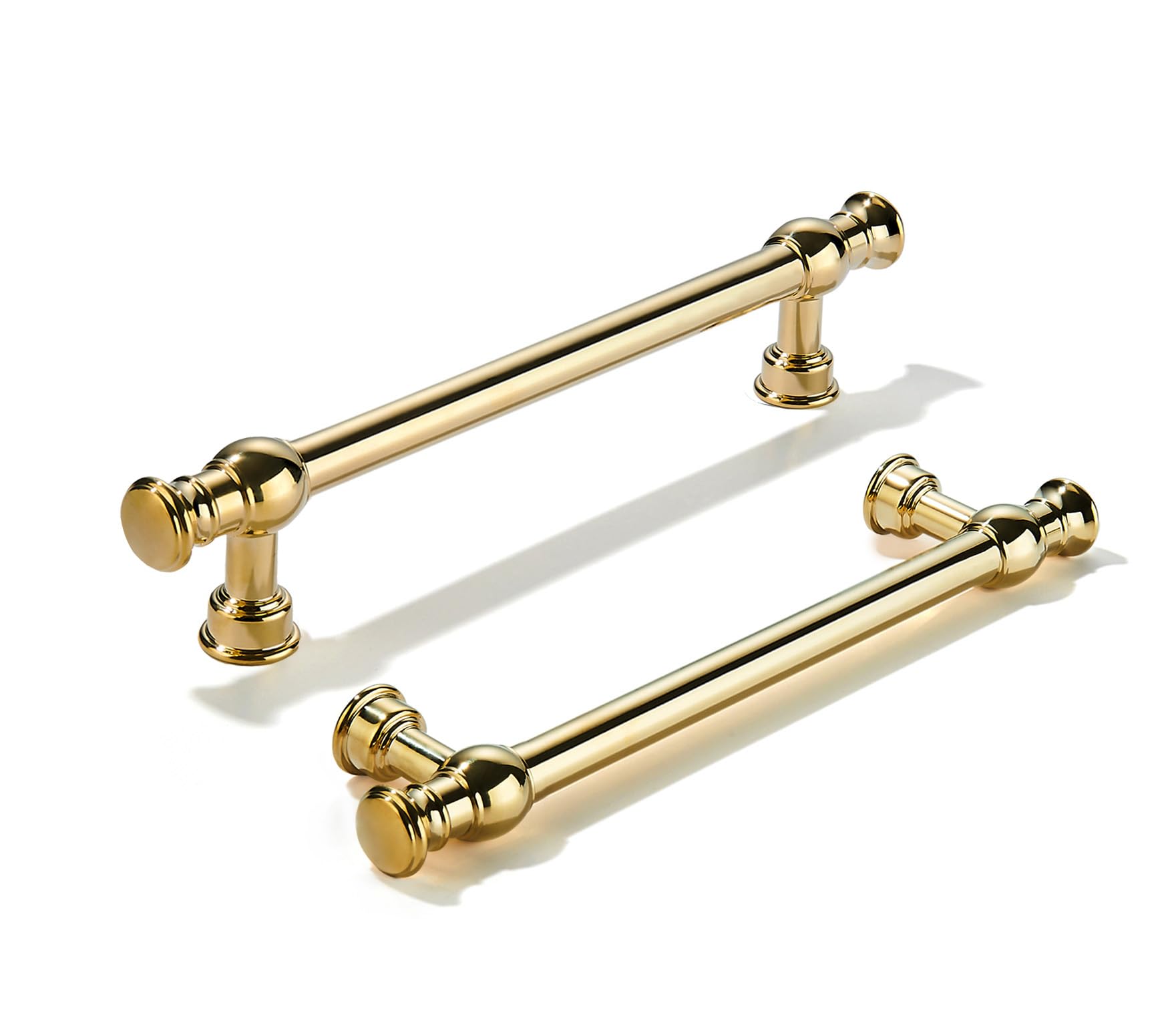 KHTUMEWARE Handmade 100% Solid Real Brass Unlacquered Brass Cabinet Pulls image