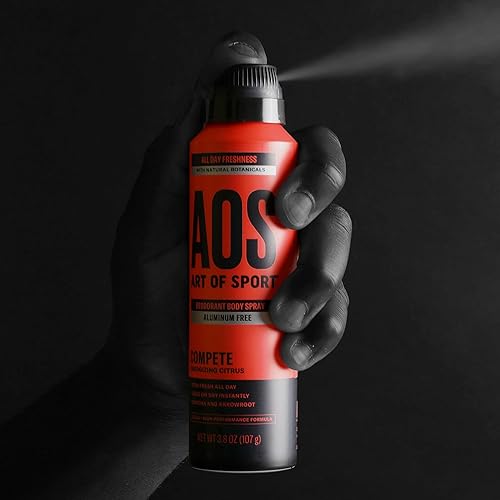 Miniatura 3 de Art of Sport Desodorante en aerosol corporal para hombre, sin aluminio, fragancia cítrica, fabricado con botánicos naturales, jabón hidratante de