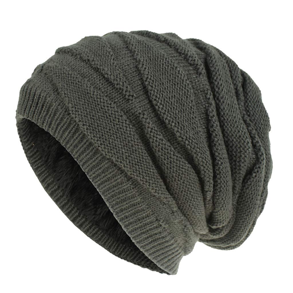 Gorro Cálido de Invierno, Gorro Tejido para Mantener el Calor, Gorros de Invierno de Felpa Unisx de Algodón, Gorros de Moda para Esquiar, Gorro para Niños Y Niñas de 3 Años/Kgray/One Size