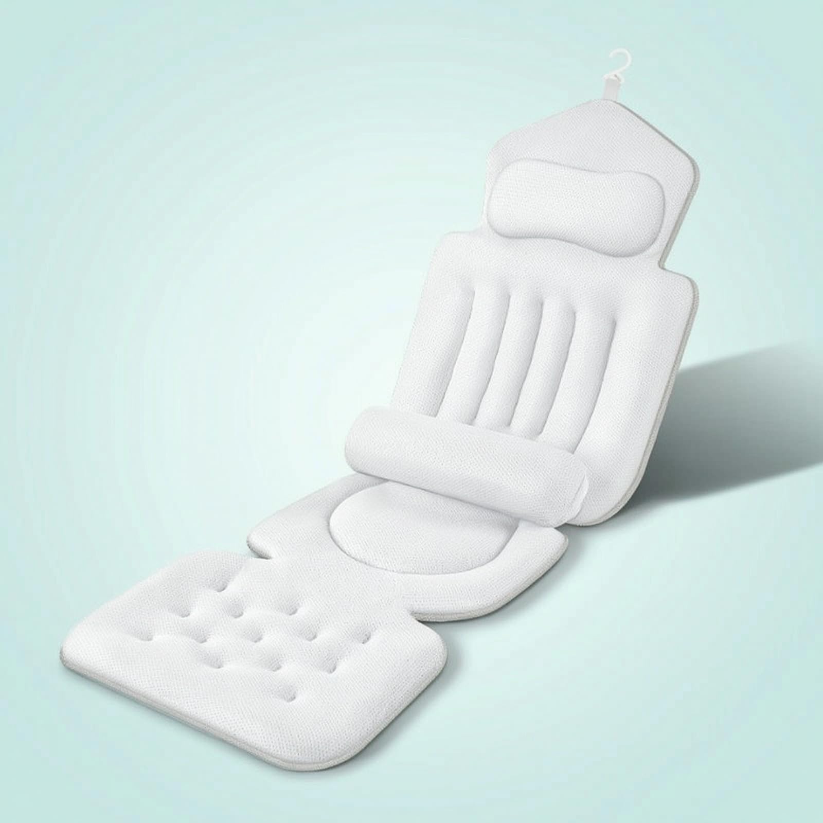 KESOTO Cuscino da Bagno Cuscino Vasca Poggiatesta Cuscino Corpo Intero con Schienale Sagomato Presa con Ventose Superficie Puntinata in Silicone Adatto a Momenti di Benessere E Cura Personale in Bagno