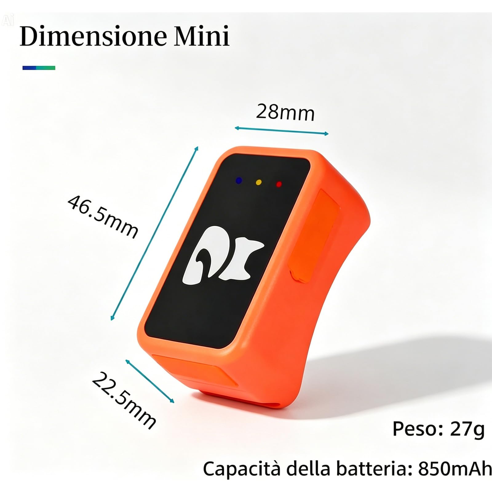 Rastreador GPS Impermeable para Mascotas, Localizador Antipérdida Red Completa, Seguimiento En Tiempo Real, Collar De Seguridad Ajustable, Compatible Tarjeta SIM 4G