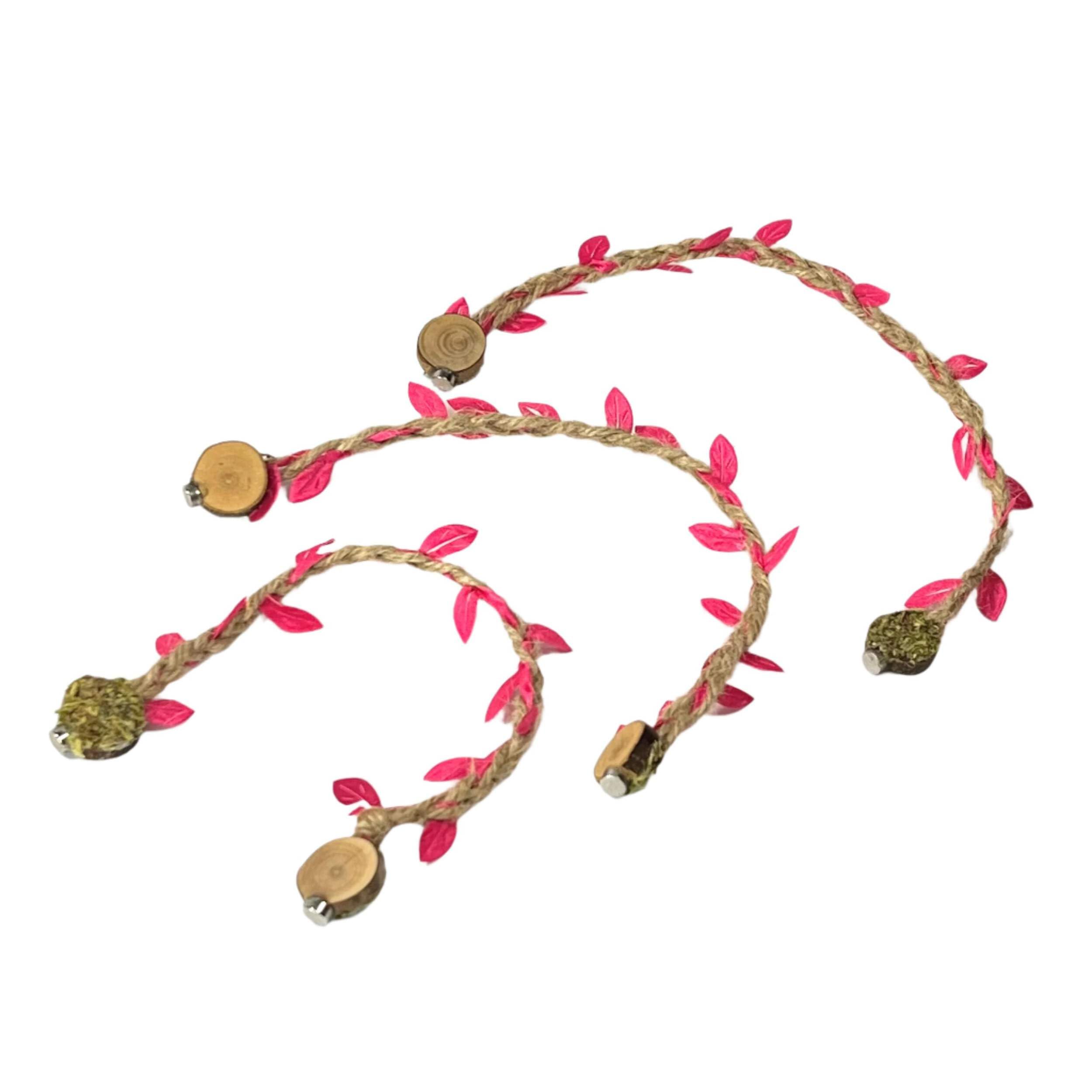 Opus Vita Jumping Spider - Rope bridges with Twine - Spider Enclosure Decor - Professionally made to cleverly attach to your Insect Enclosure Natural Twine/Green Single — view 13