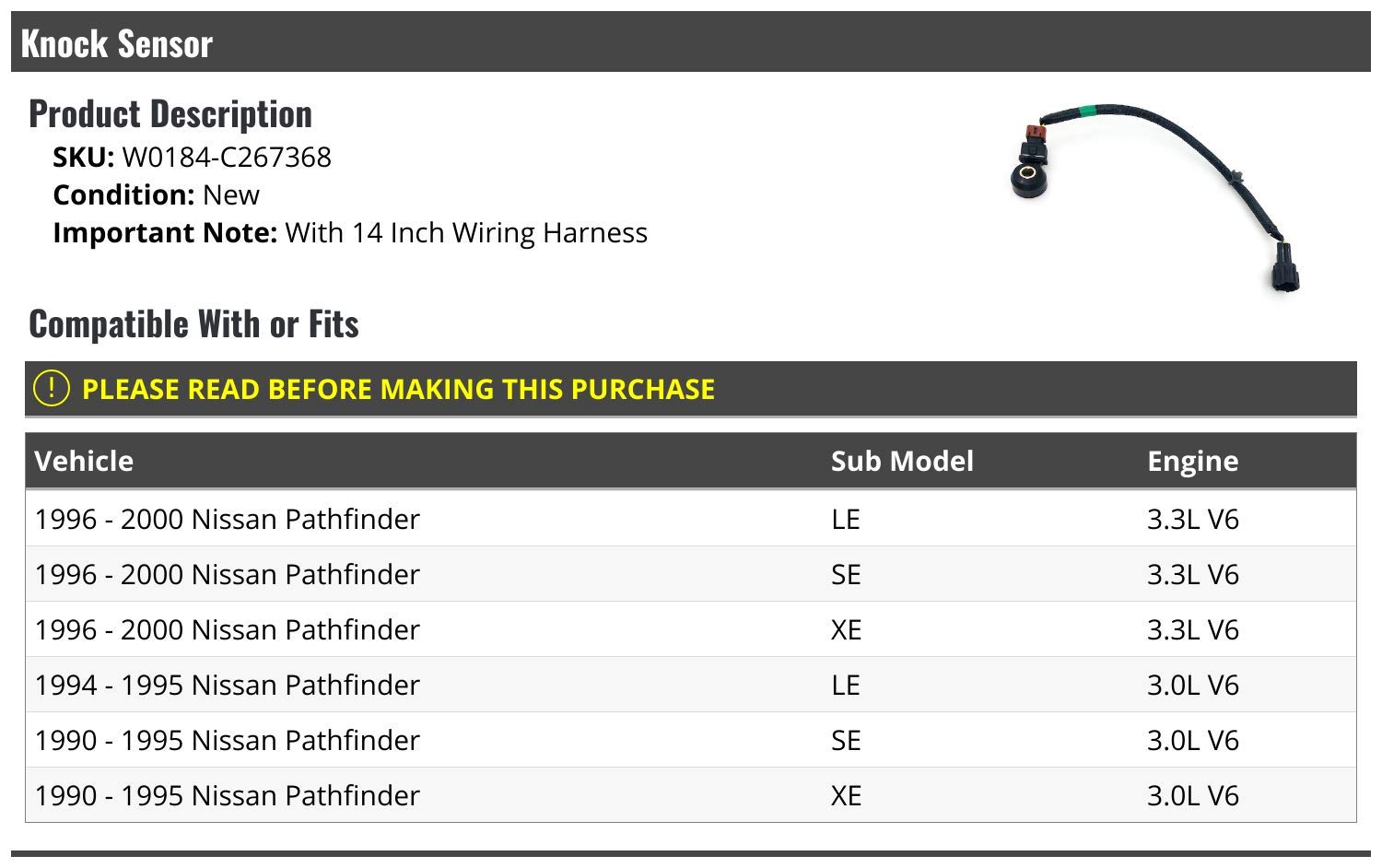 NOKO 5WK97366 ATP Nox Sensor for Volvo