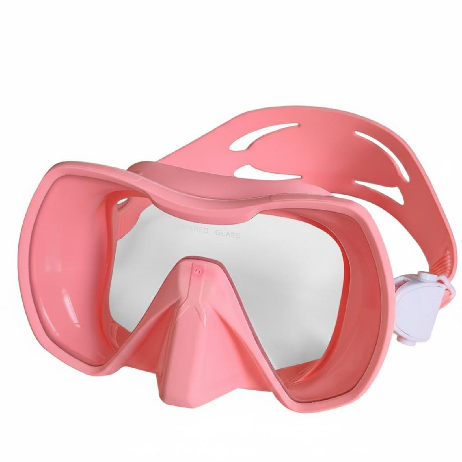Sharplace Gafas de Natación Máscara de Buceo Visor Panorámico Snorkel Cristal Reforzado Silicona Suave para Arrecifes y Vida , Rosa , Máscara De Buceo De Marco Grande