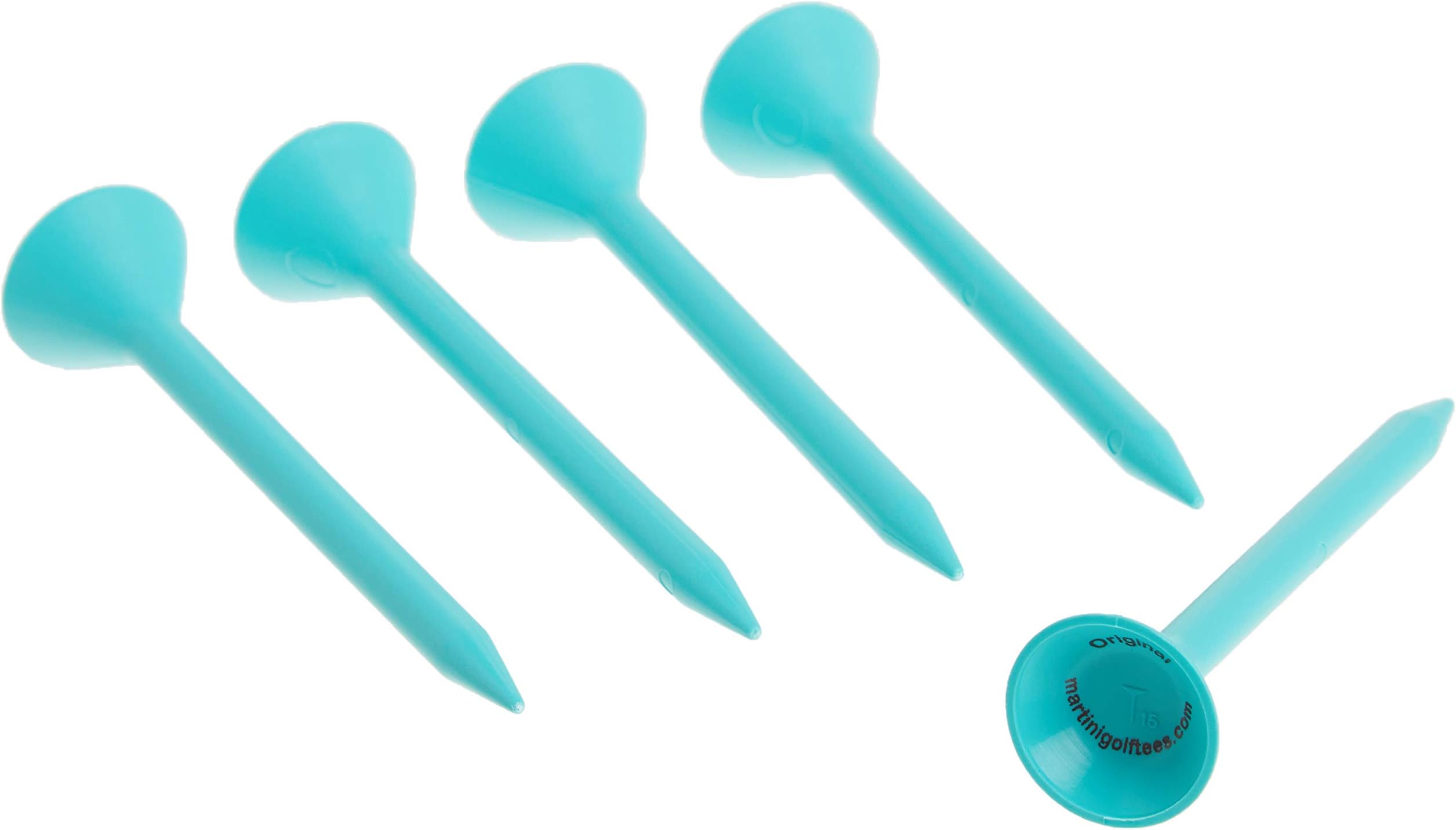 Golf Tees 3-1/4" Durable Plastic Tees (5 Pack), Aqua