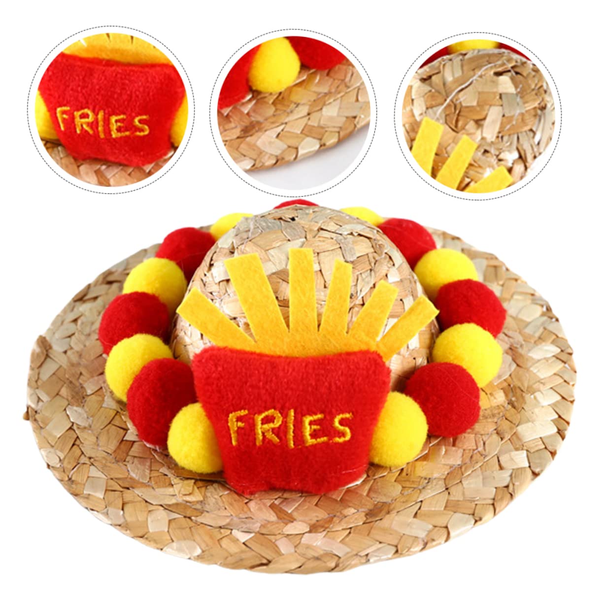 DOITOOL 3piezas Sombrero De Ajustable para Perro y Gato Sombrero Verano para Mascotas Accesorio Divertido para Fiestas y Eventos Al Aire