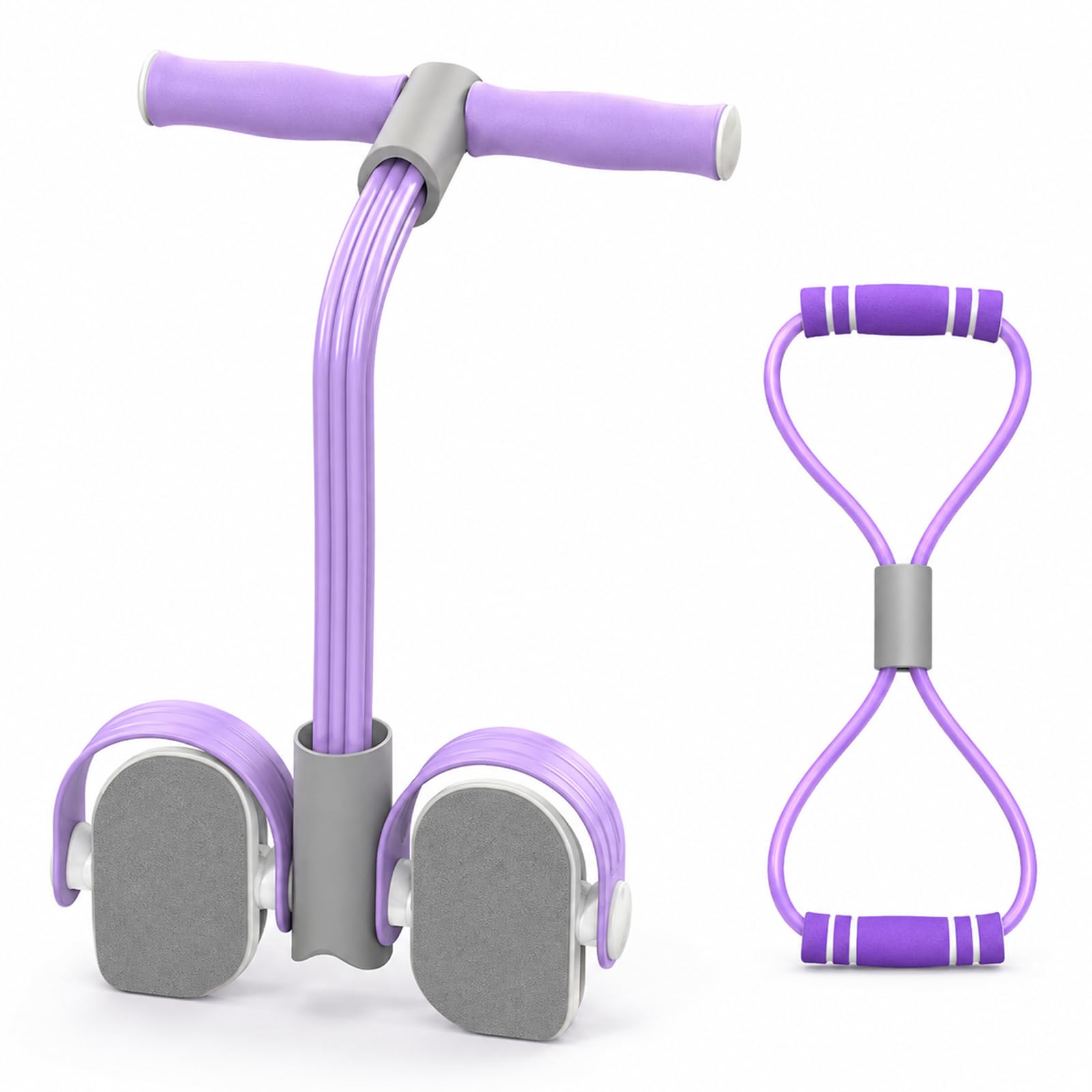6 Tube Multifunction Pedal Resistance Band with Handle for women Man
