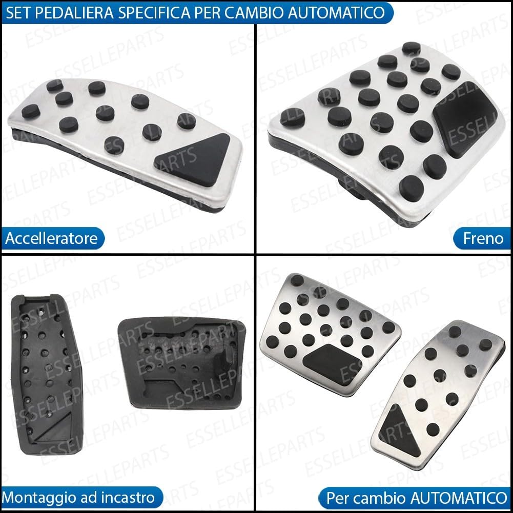 Set Pedaliera Copripedali per Fiat 500X Cambio Automatico