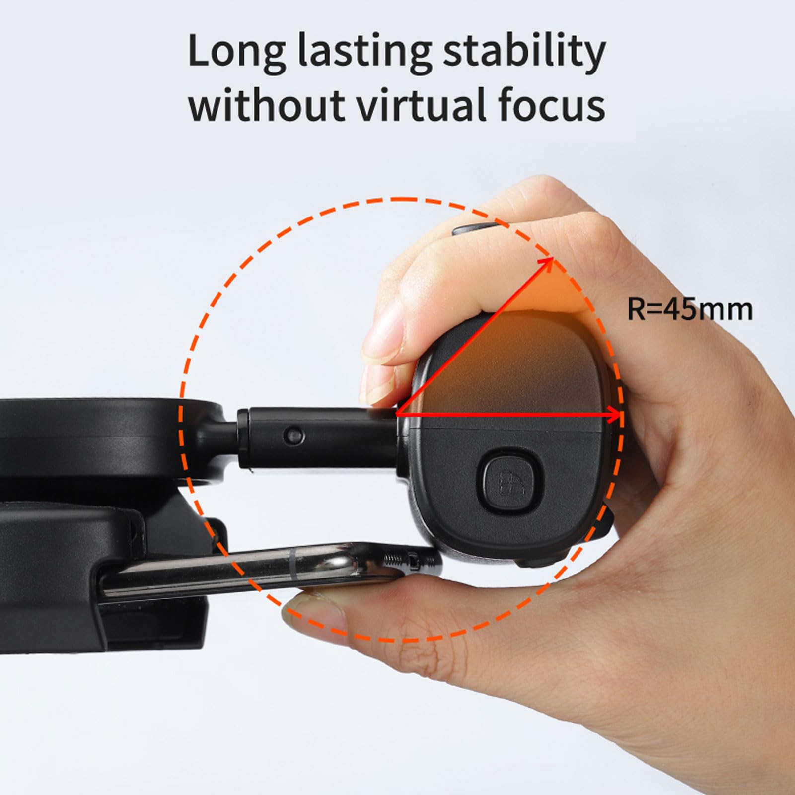 Stabilizzatore Manuale per Smartphone a Singolo Asse, Rotazione a | Impugnatura ergonomica, Altezza regolabile, Opzioni di illuminazione creativa, Compatibile con tutti gli smartphone,