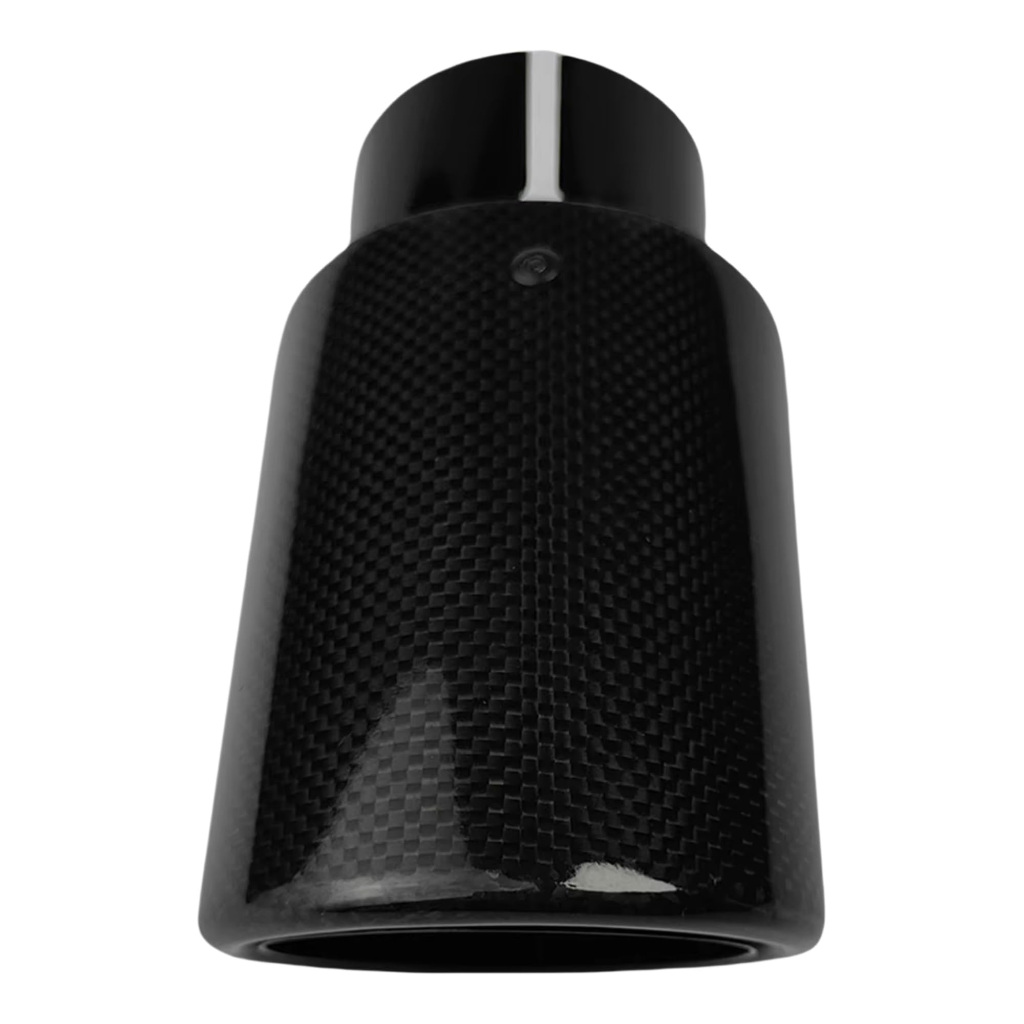 Cola Escape Coche Tubo Punta Para Boquilla De Escape Silenciador Brillante Borde Enrollado Tejido Liso Negro Acero Garganta Trasera 1 Uds(60mm-76mm)