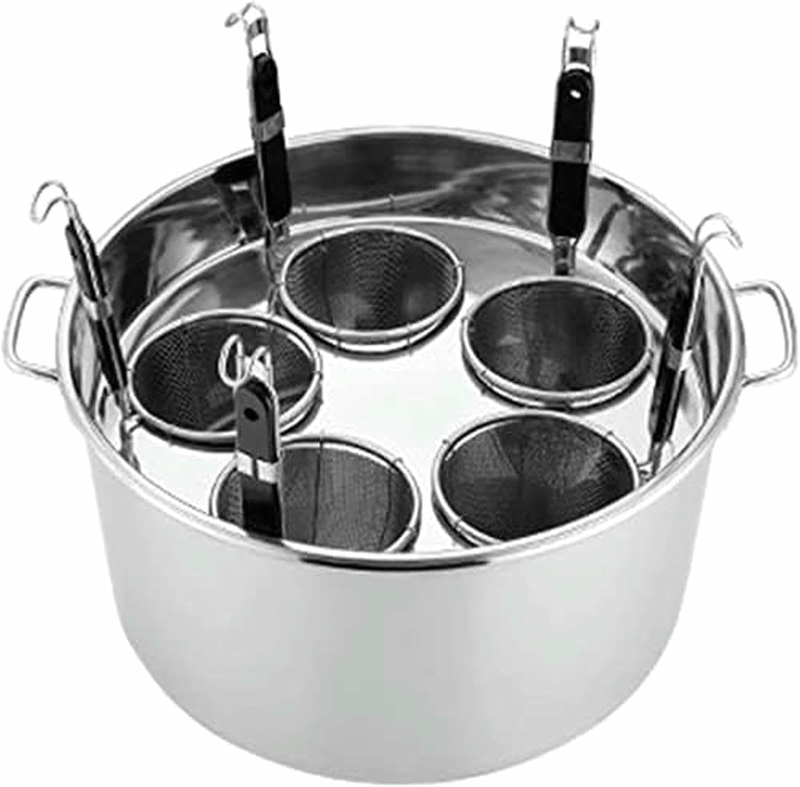 Ensemble de cuiseurs à pâtes anti-brûlure avec panier égouttoir amovible en inox