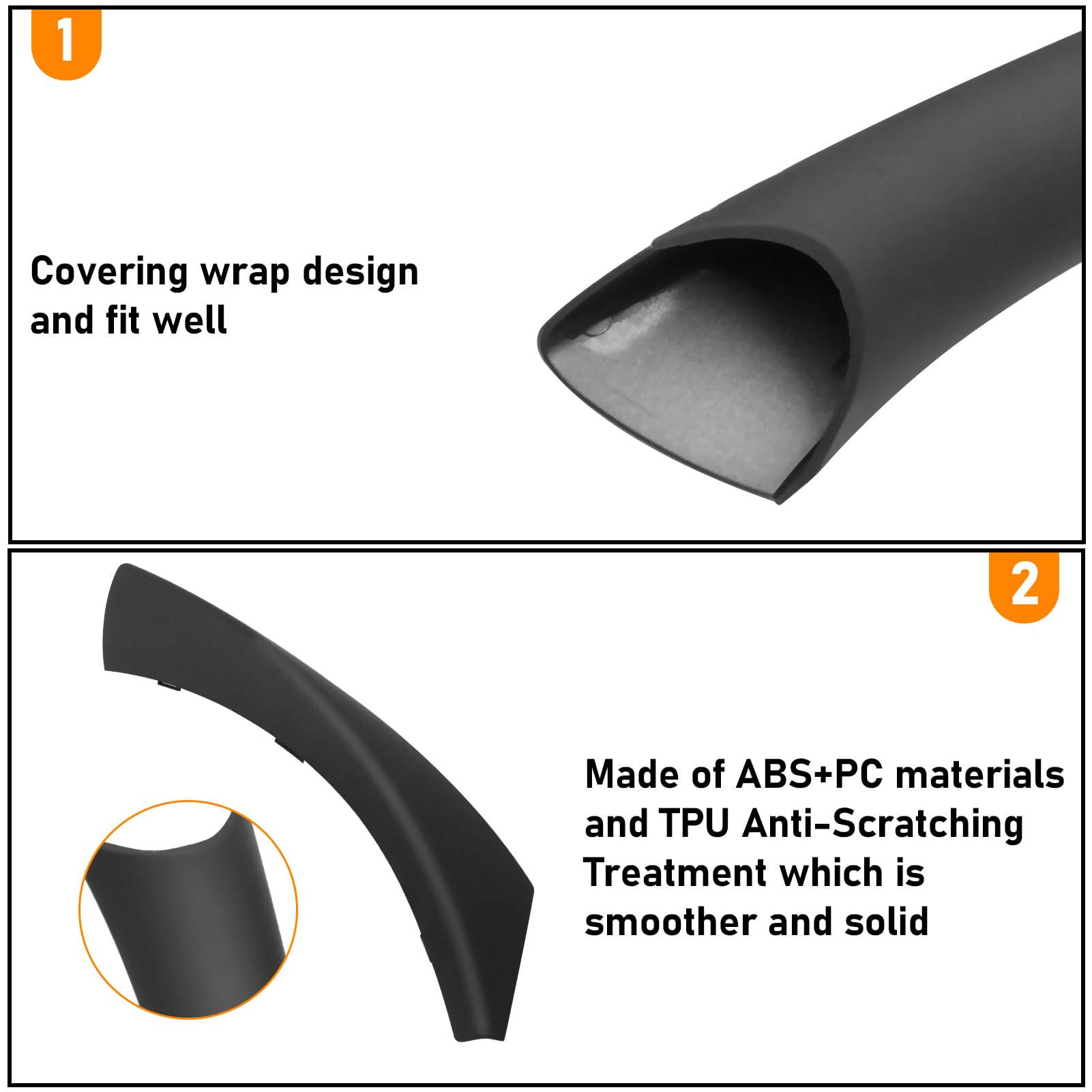 TTCR-II 6PCS Nessun Smontaggio Compatibile con Maniglia Porta BMW Serie 3 E90/E91/E92/E93 316 318 320 323 325 328 330 335, Maniglia Interna Sinistra + Destra E90 E91 E92 E93 2005-2011- Nero