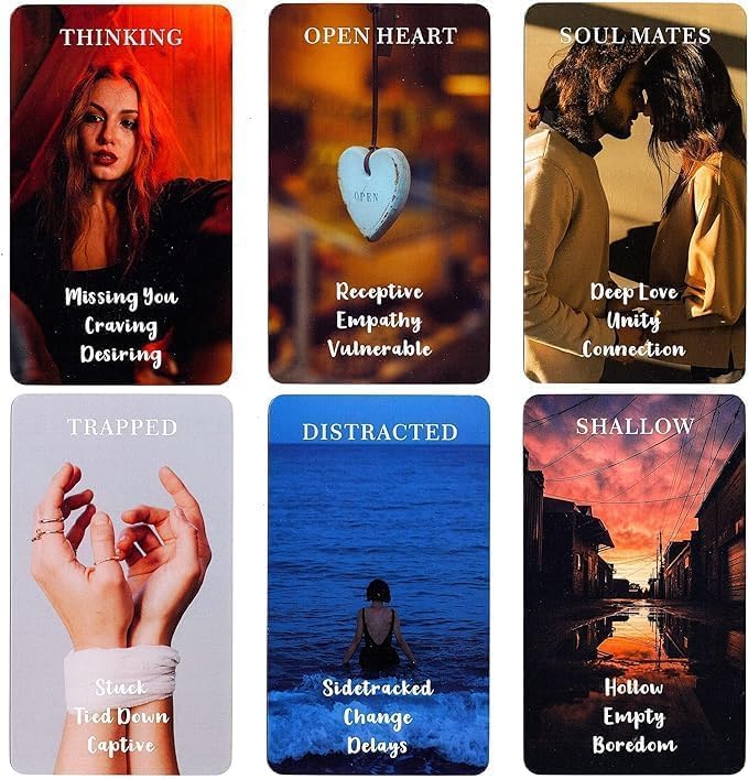 Twin Flame Love Oracle Cards, Hearts Hidden Secrets Oracle Deck, 78 Tarot Cards for Beginner, Help Uncover What is Truly in Their Heart Space