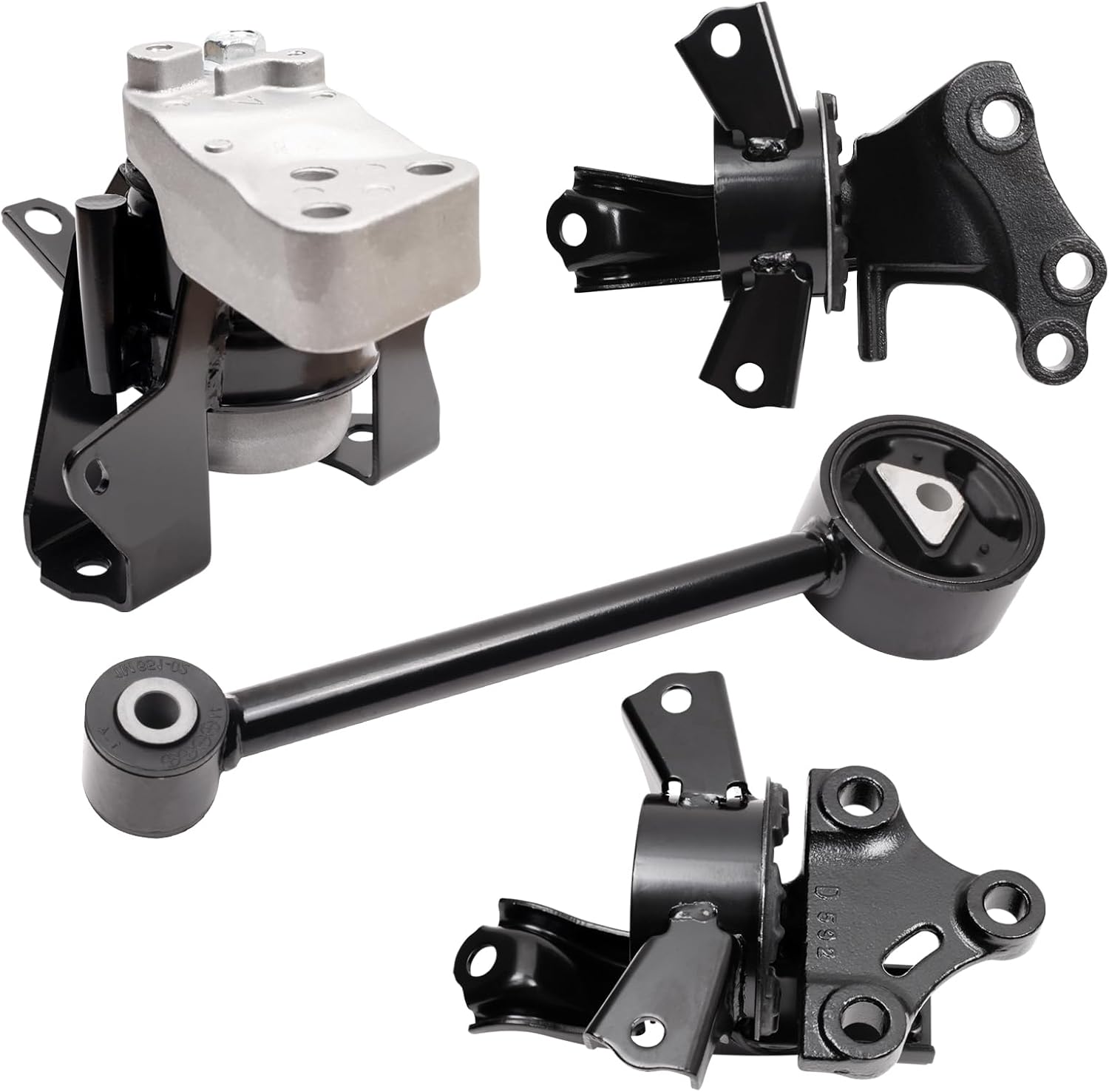 Engine Motor Mount Set, Compatible with Mitsubishi Mirage 2014-2022, Mirage G4 2017-2022, 1.2L Manual Transmission, Replacement for A4660 A4659 EM7358 EM7359 4-Piece