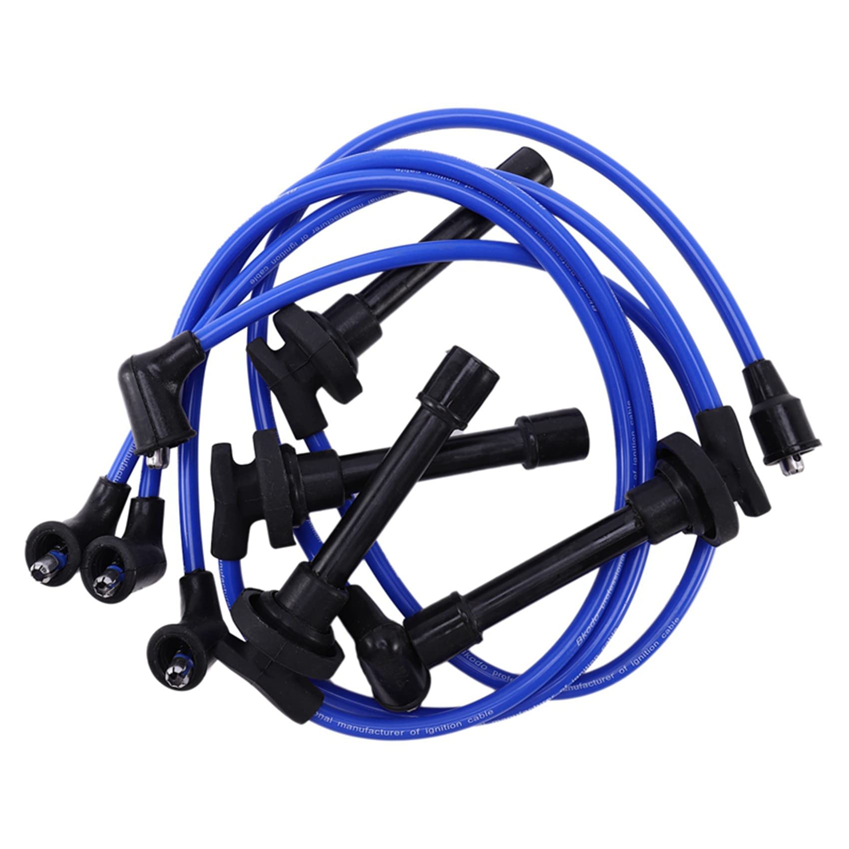 4X 32700-PTO-000 Set Cavi Candela, Accensione Ad Alte Prestazioni per del sol 1992-2002 Blu