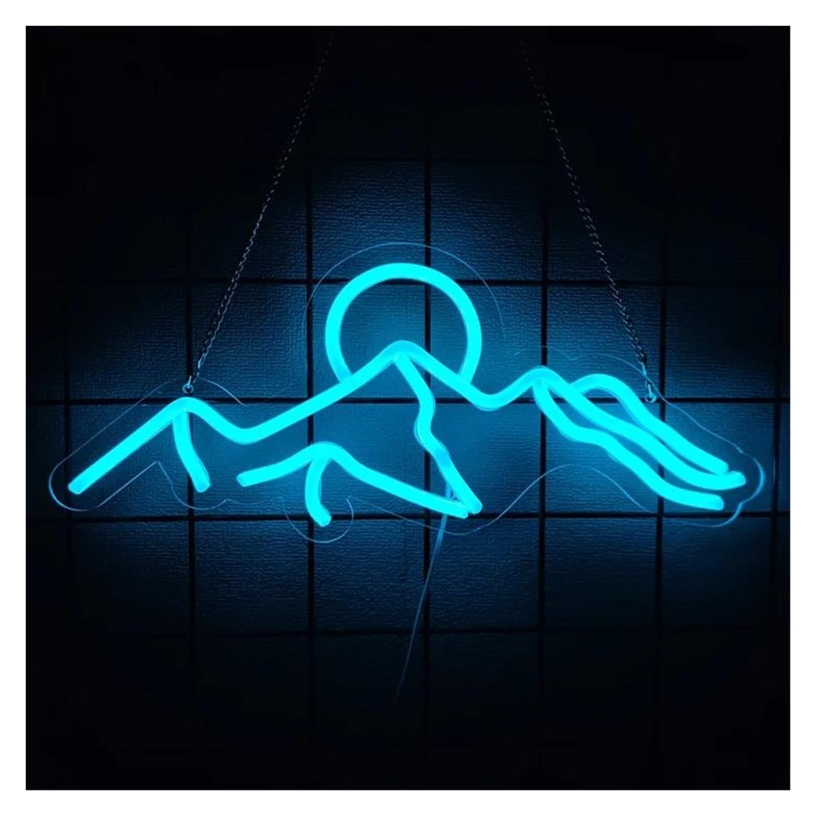 LEMST Sign Lamp Sunrise Sunset Neon Sign Wave Light for Bedroom Home Office Bar Coffee Shop Decor USB Powered Lamp 40cmx17cm(A)