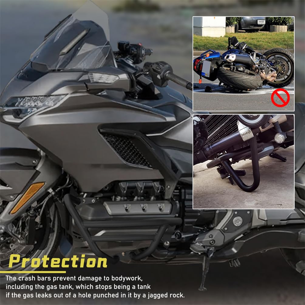 Pasuje Do Honda Goldwing GL1800 Osłona Silnika Autostrada Crash Bar Ochrona Ramy Motocykla Motocykl Ochraniacz Zderzaka(Black)
