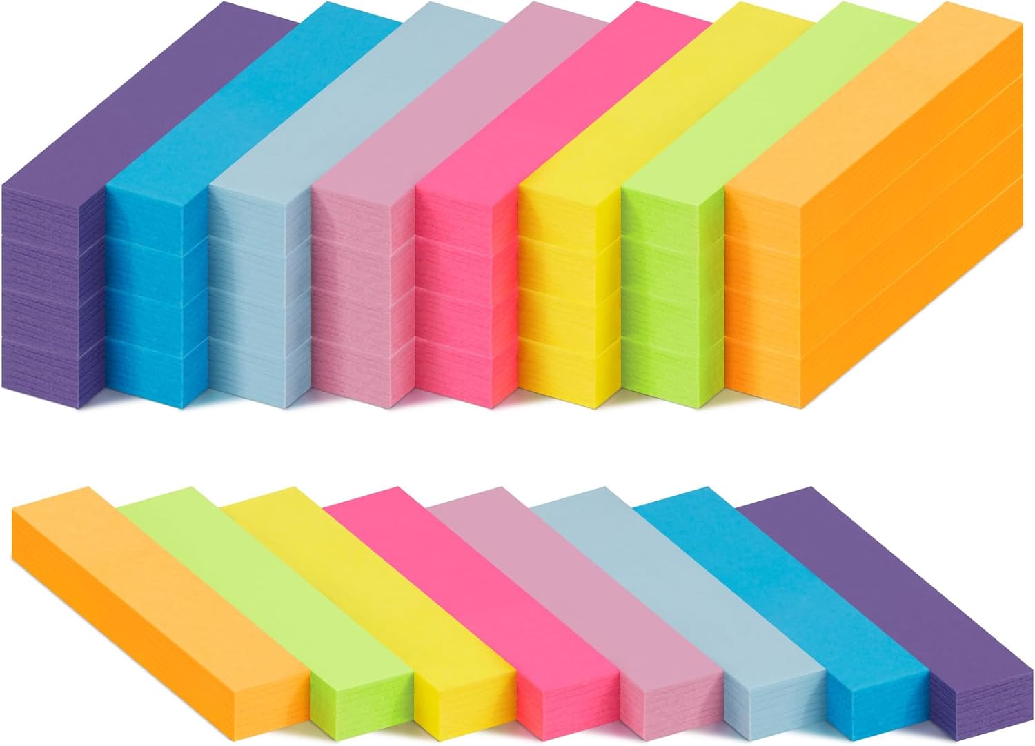 4000 Stück Haftnotizen Klein,15 x 50mm Sticky Notes 8 Farben,Haftnotizzettel zum Markieren,Klebezettel Klein Bunt,Selbstklebende Notizblöcke Book Tabs für Schul,Büro,Hause, Sitzung,500 Blatt pro Farb