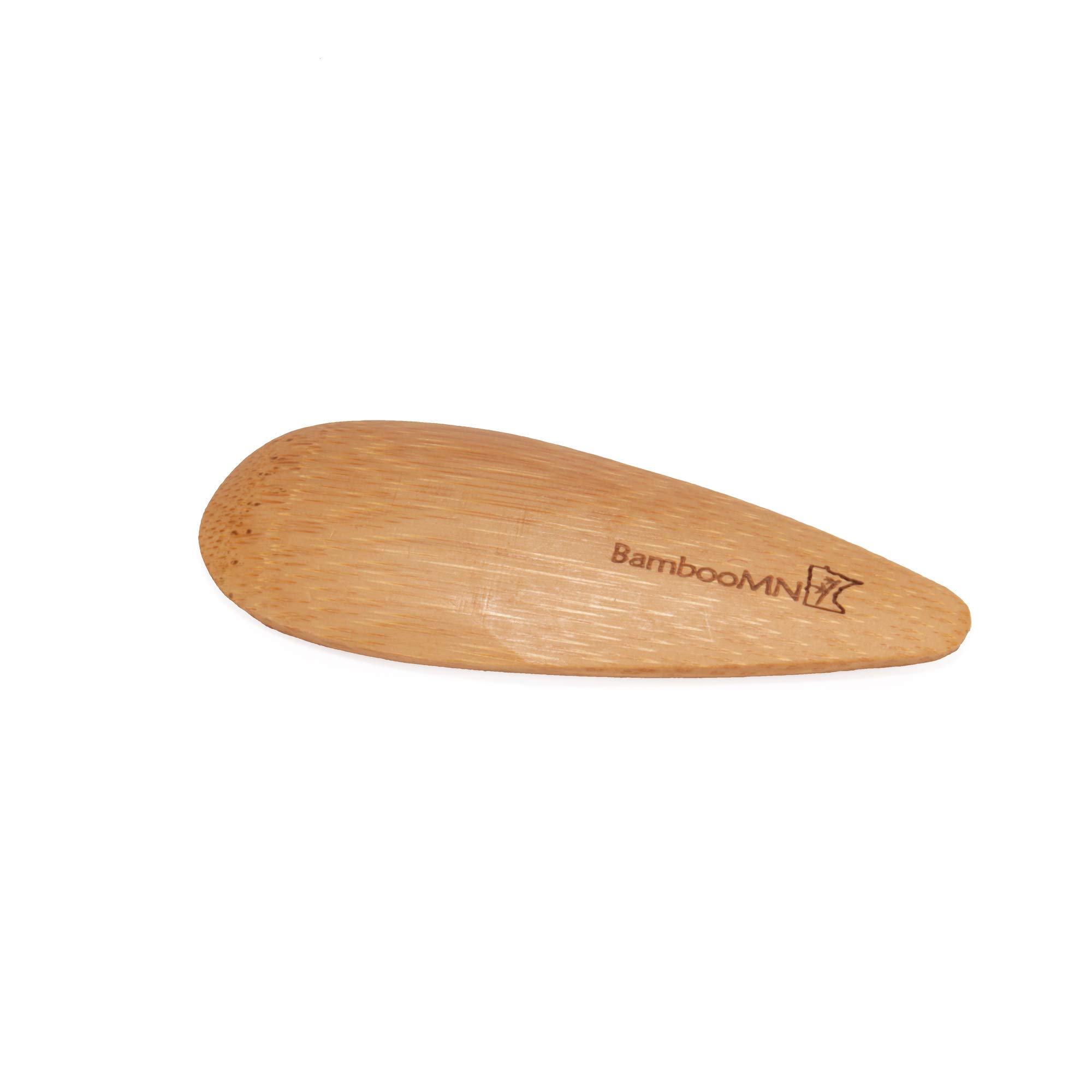 BambooMN Brand - 4 Small Solid Bamboo Oval Scoop, 30pcs by BambooMN
