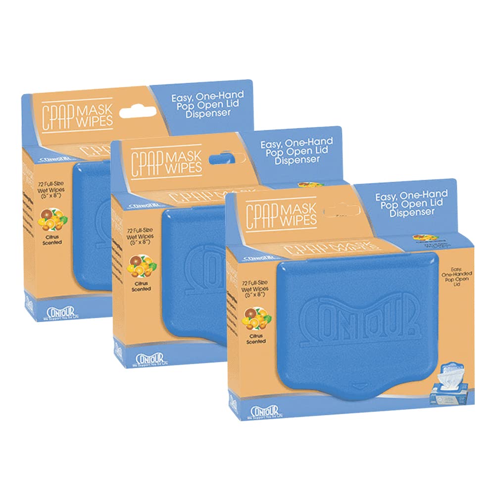 Contour CPAP Mask Wipes (Citrus, 3-Pack)