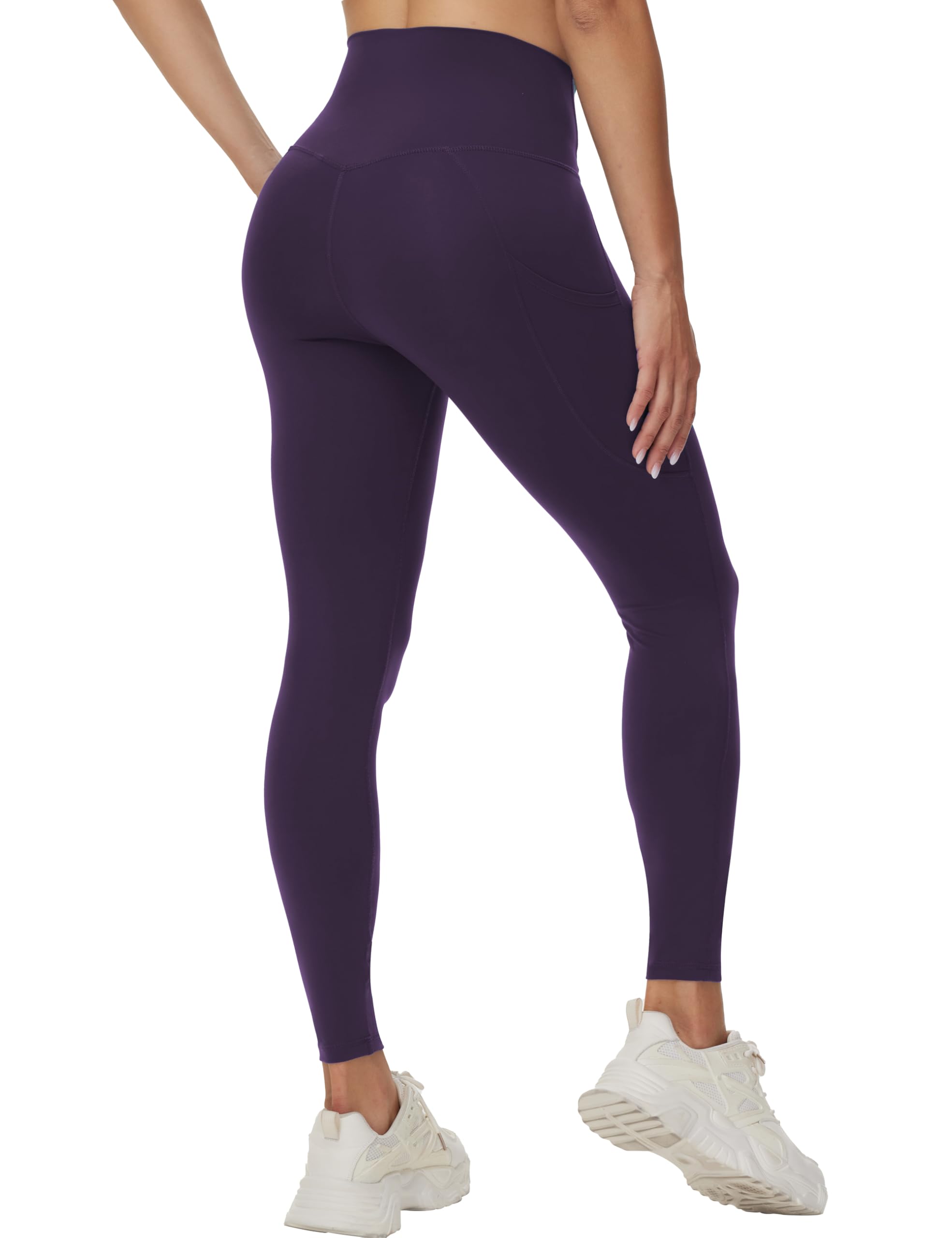 THE GYM PEOPLE Women's Cross Waist Workout Leggings Tummy Control High Waisted Athletic Yoga Pants with Pockets