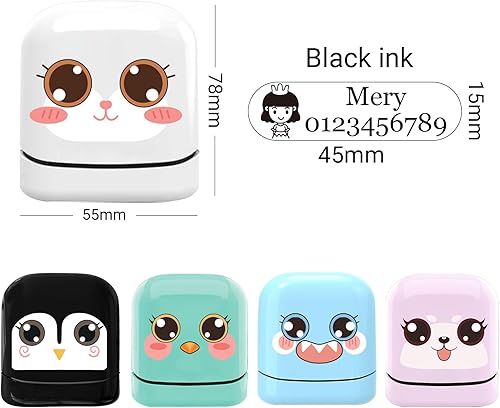 Miniatura 5 de Sello con nombre para ropa de niños, sello con nombre para ropa de niños, sellos de inicio de jardín de infantes y escuela primaria, 10 estilos y 36