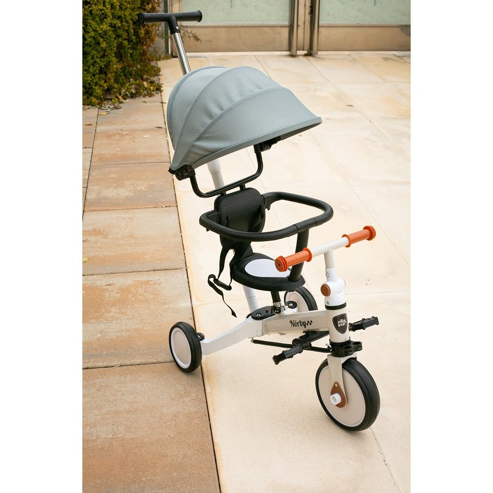 Interbaby Norby: 5 in 1 Dreirad und Laufrad mit Verdeck, 1 bis 5 Jahre