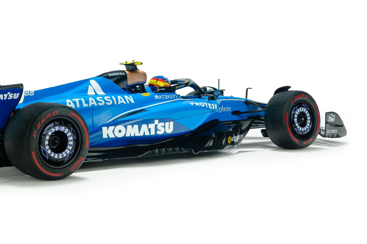 Solido Williams FW47#55 GP Australia 2025 - Formuła 1 Diecast model samochodu, samochód wyścigowy C.Sainz, szczegółowa miniatura sportów motorowych, niebieski, 1:18