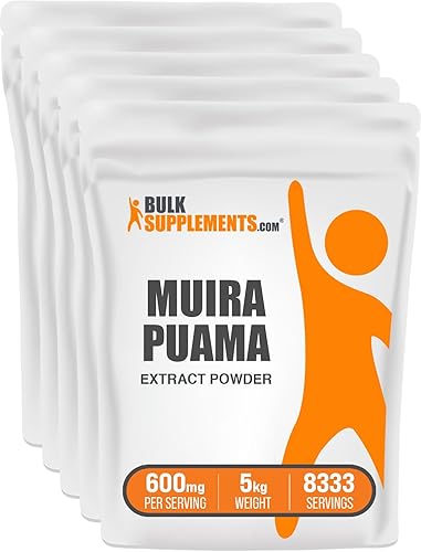 Miniatura 12 de BulkSupplements. com Muira Puama Extracto en polvo - Suplemento Muira Puama, de Muira Puama Bark - Suplemento de hierbas, sin gluten, 600 mg por